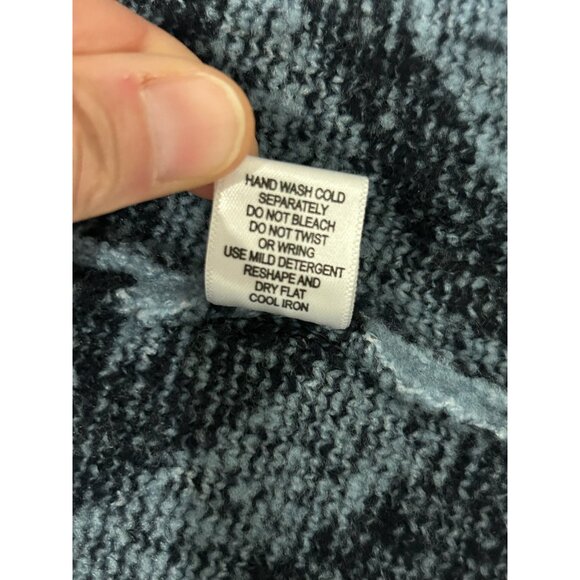 Birch NY NWT Open Front Cardigan Coat Pockets Blue Black Houndstooth Size S - Picture 8 of 9